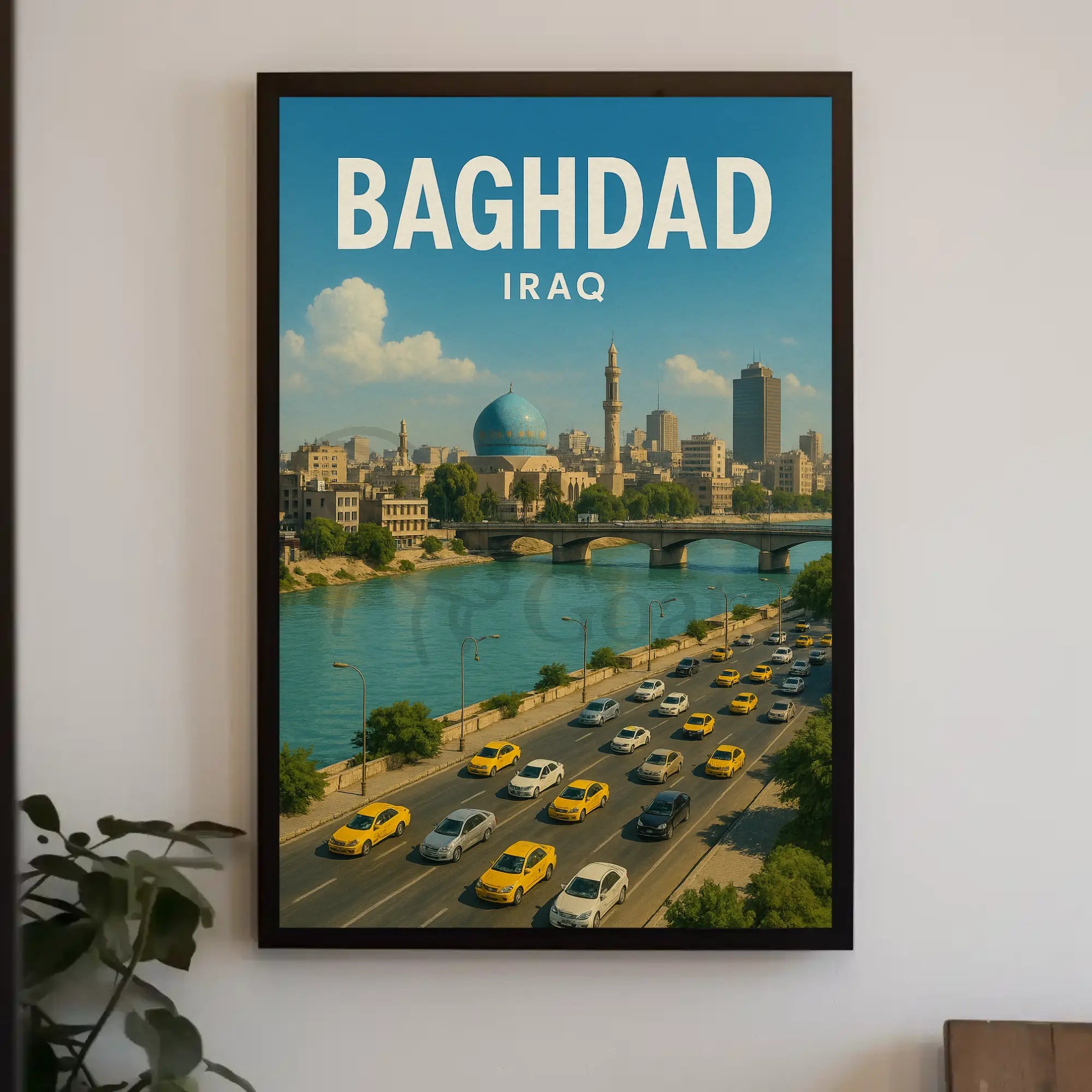 Baghdad Vibrant Cityscape Cultural or Heritage Poster PosterGoat