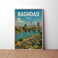 Baghdad Vibrant Cityscape Cultural or Heritage Poster PosterGoat