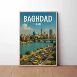 Baghdad Vibrant Cityscape Cultural or Heritage Poster PosterGoat