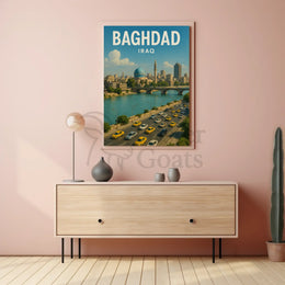 Baghdad Vibrant Cityscape Cultural or Heritage Poster PosterGoat