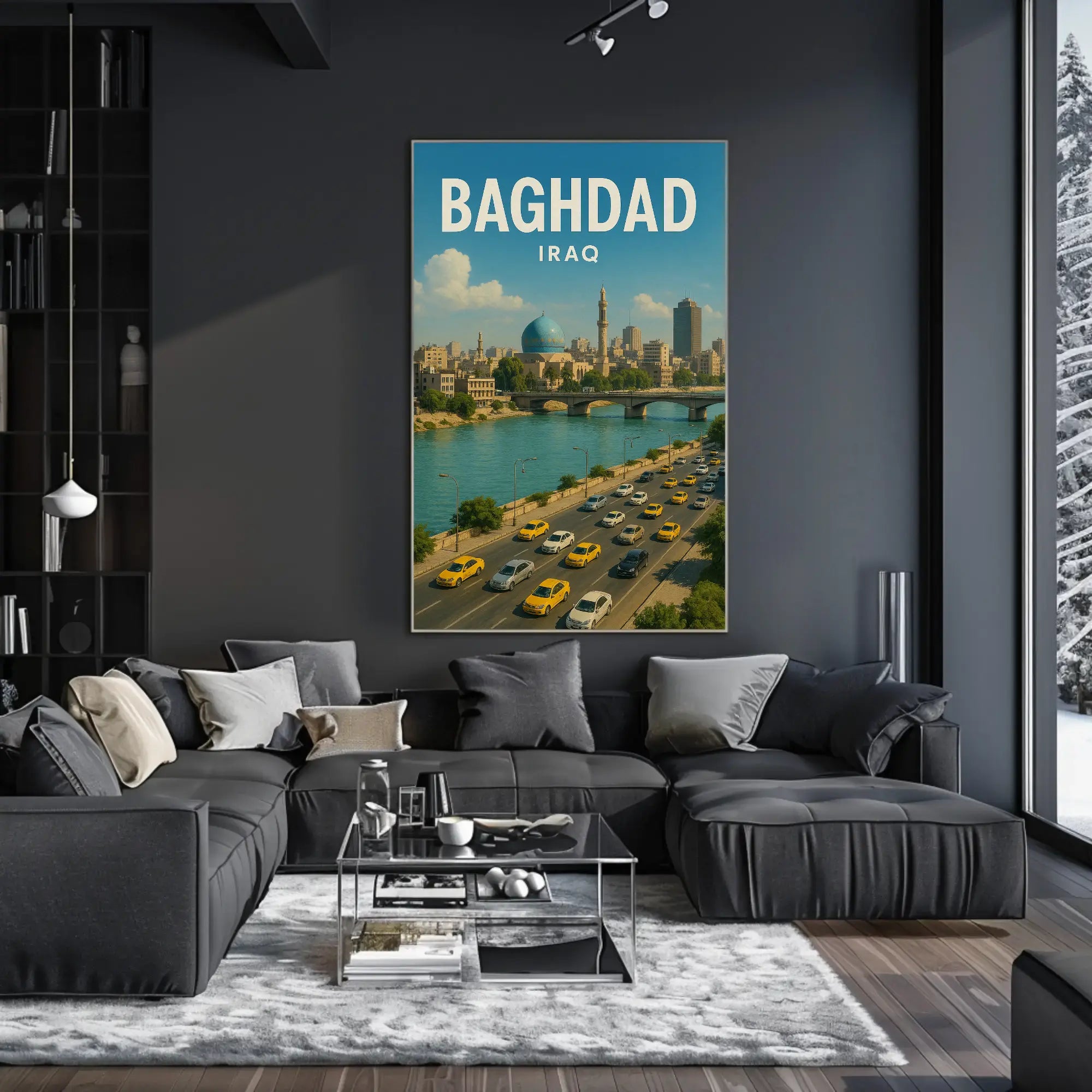 Baghdad Vibrant Cityscape Cultural or Heritage Poster PosterGoat