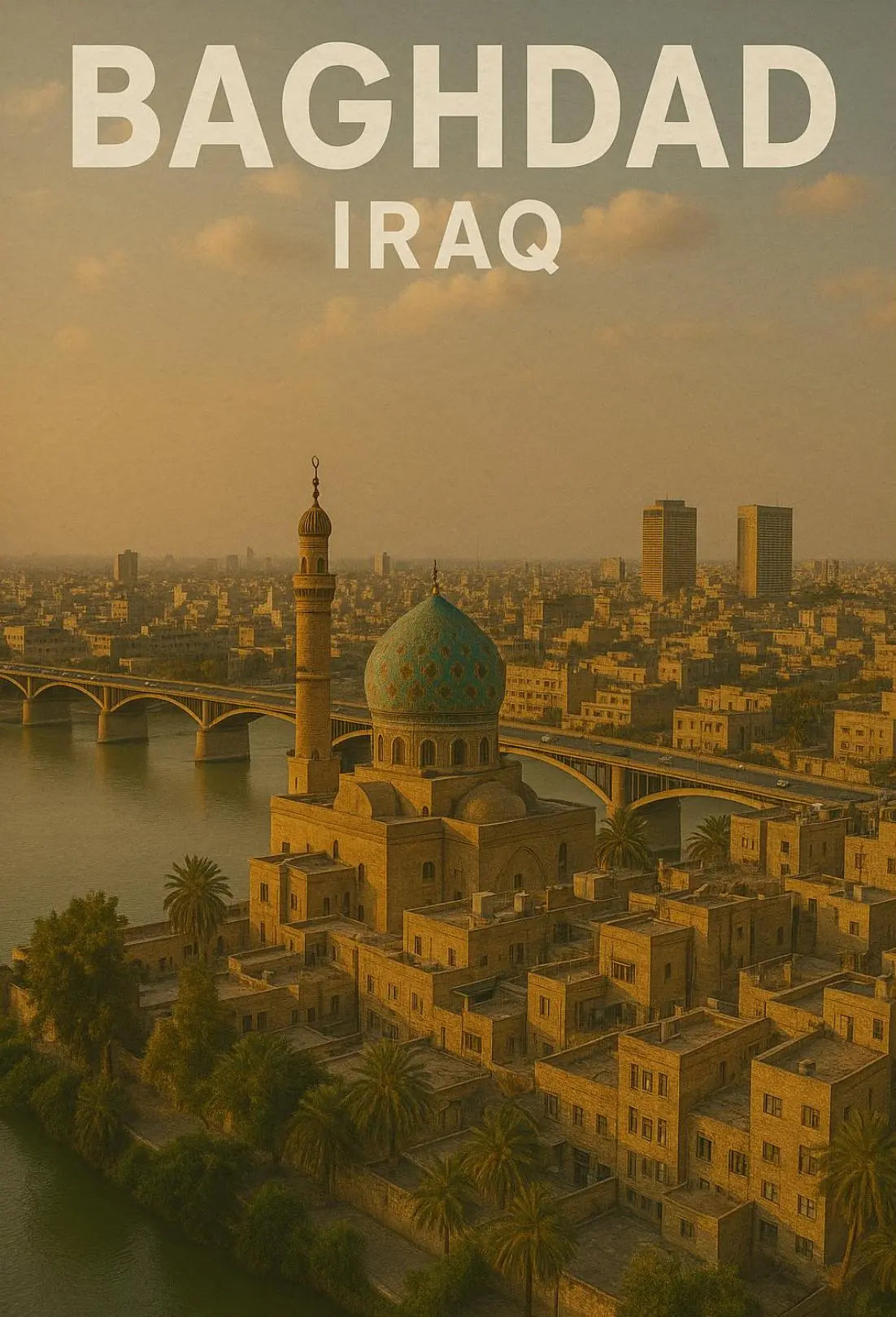 Baghdad's Architectural Splendor Cultural Heritage Poster PosterGoat