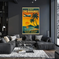 Bahamas Sunset Adventure Vintage Travel Poster PosterGoat