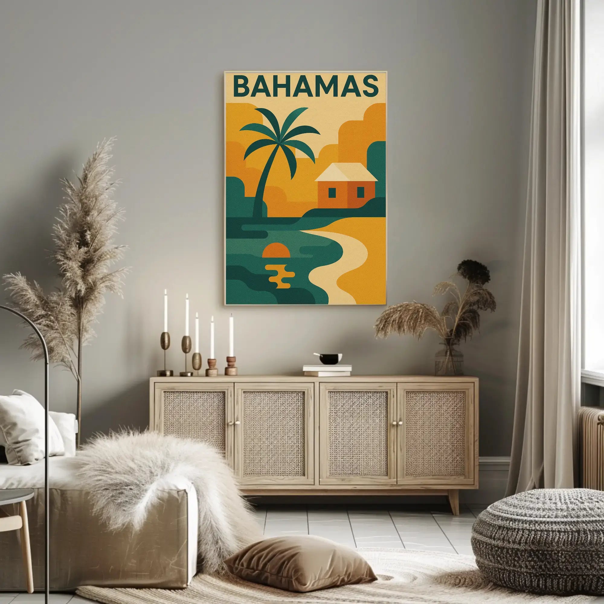 Bahamas Tropical Paradise Scenic Travel Poster PosterGoat