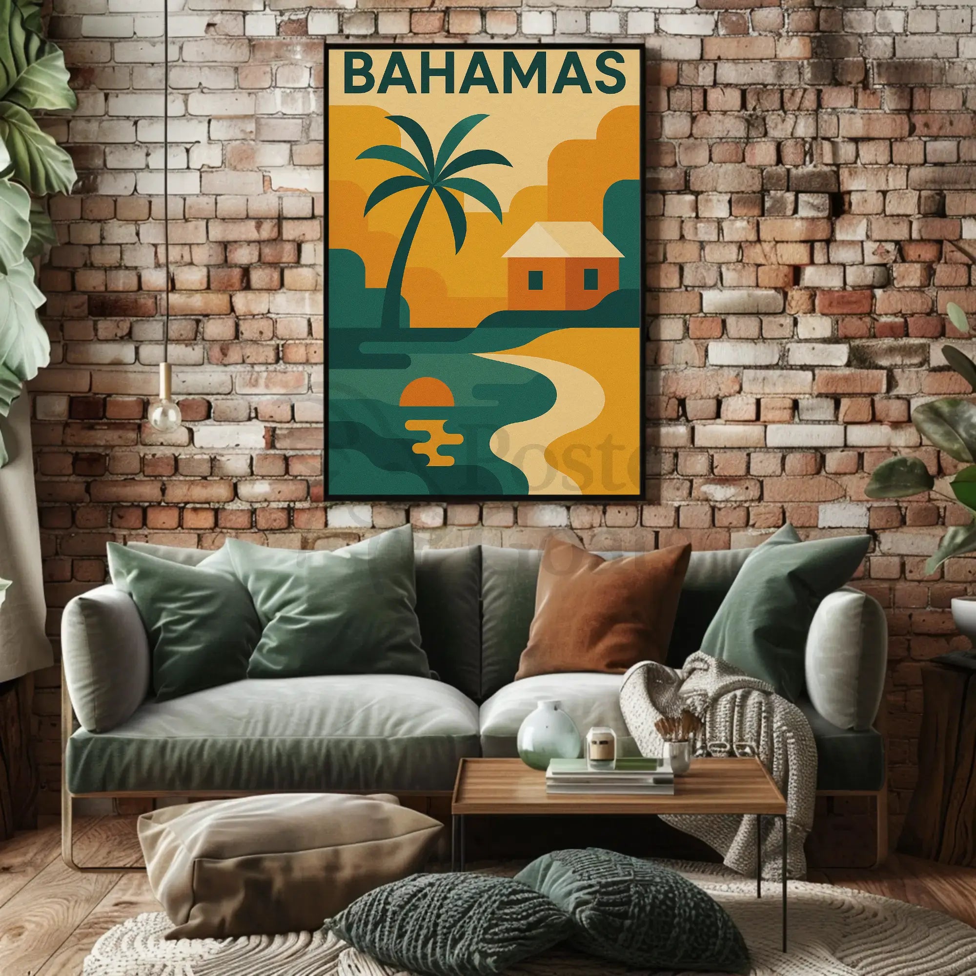 Bahamas Tropical Paradise Scenic Travel Poster PosterGoat