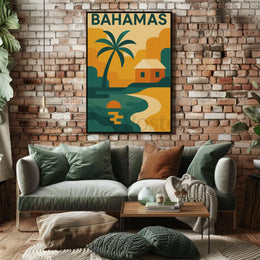 Bahamas Tropical Paradise Scenic Travel Poster PosterGoat