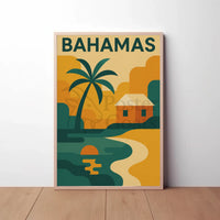 Bahamas Tropical Paradise Scenic Travel Poster PosterGoat