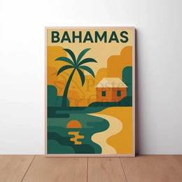 Bahamas Tropical Paradise Scenic Travel Poster PosterGoat