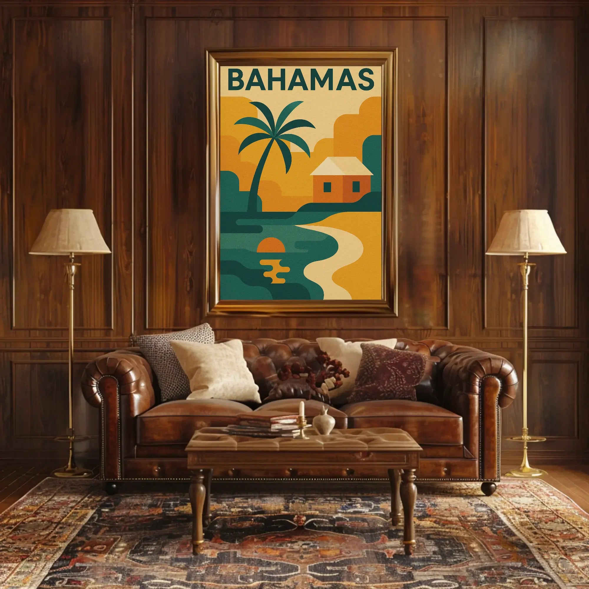 Bahamas Tropical Paradise Scenic Travel Poster PosterGoat