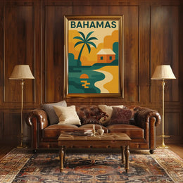Bahamas Tropical Paradise Scenic Travel Poster PosterGoat