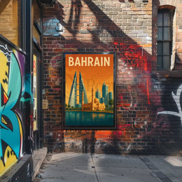 Bahrain Heritage Meets Modernity Travel Poster PosterGoat