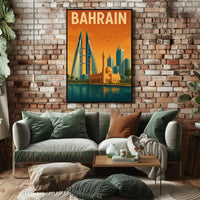 Bahrain Heritage Meets Modernity Travel Poster PosterGoat