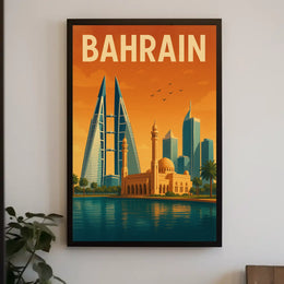 Bahrain Heritage Meets Modernity Travel Poster PosterGoat