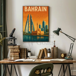 Bahrain Heritage Meets Modernity Travel Poster PosterGoat