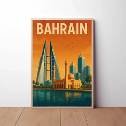Bahrain Heritage Meets Modernity Travel Poster PosterGoat