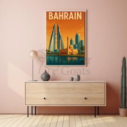Bahrain Heritage Meets Modernity Travel Poster PosterGoat