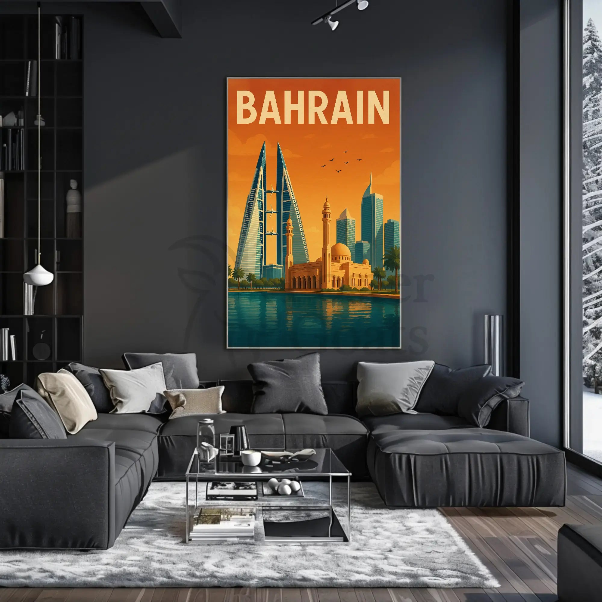 Bahrain Heritage Meets Modernity Travel Poster PosterGoat