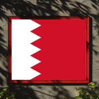 Bahrain National Flag Modern Patriotic Country Flag Poster PosterGoat