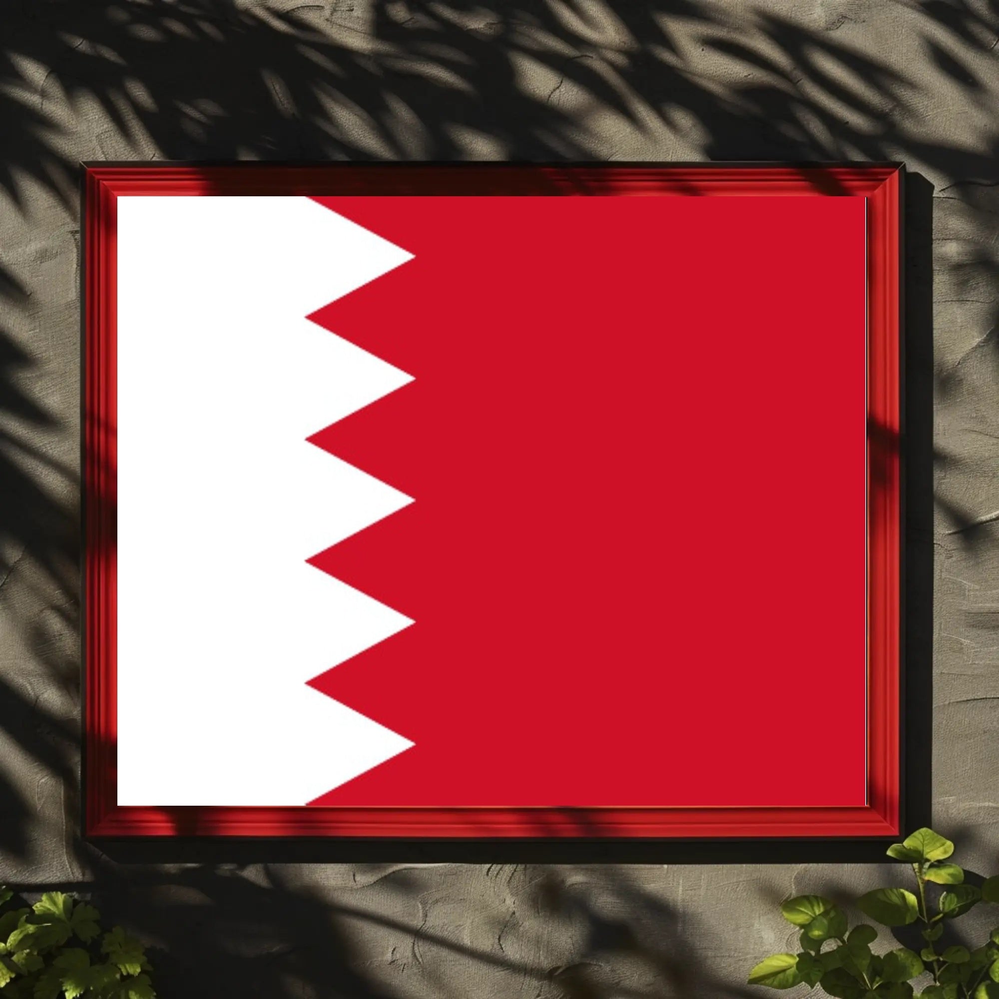 Bahrain National Flag Modern Patriotic Country Flag Poster PosterGoat