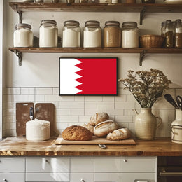 Bahrain National Flag Modern Patriotic Country Flag Poster PosterGoat