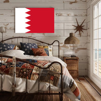 Bahrain National Flag Modern Patriotic Country Flag Poster PosterGoat