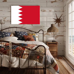 Bahrain National Flag Modern Patriotic Country Flag Poster PosterGoat
