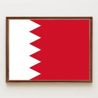 Bahrain National Flag Modern Patriotic Country Flag Poster PosterGoat