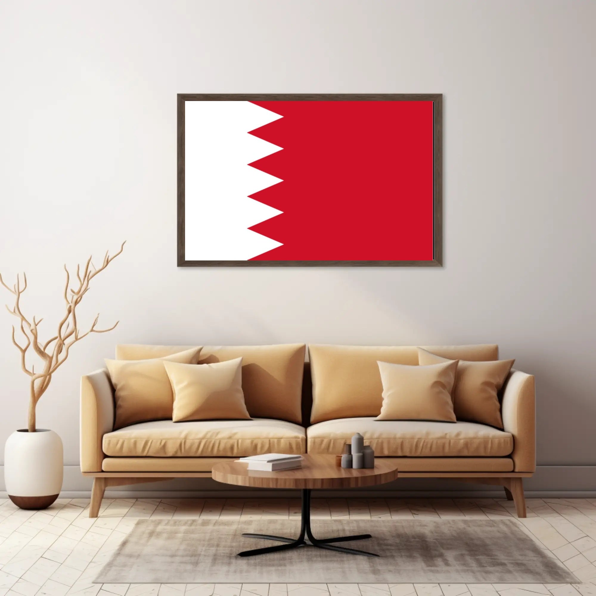 Bahrain National Flag Modern Patriotic Country Flag Poster PosterGoat