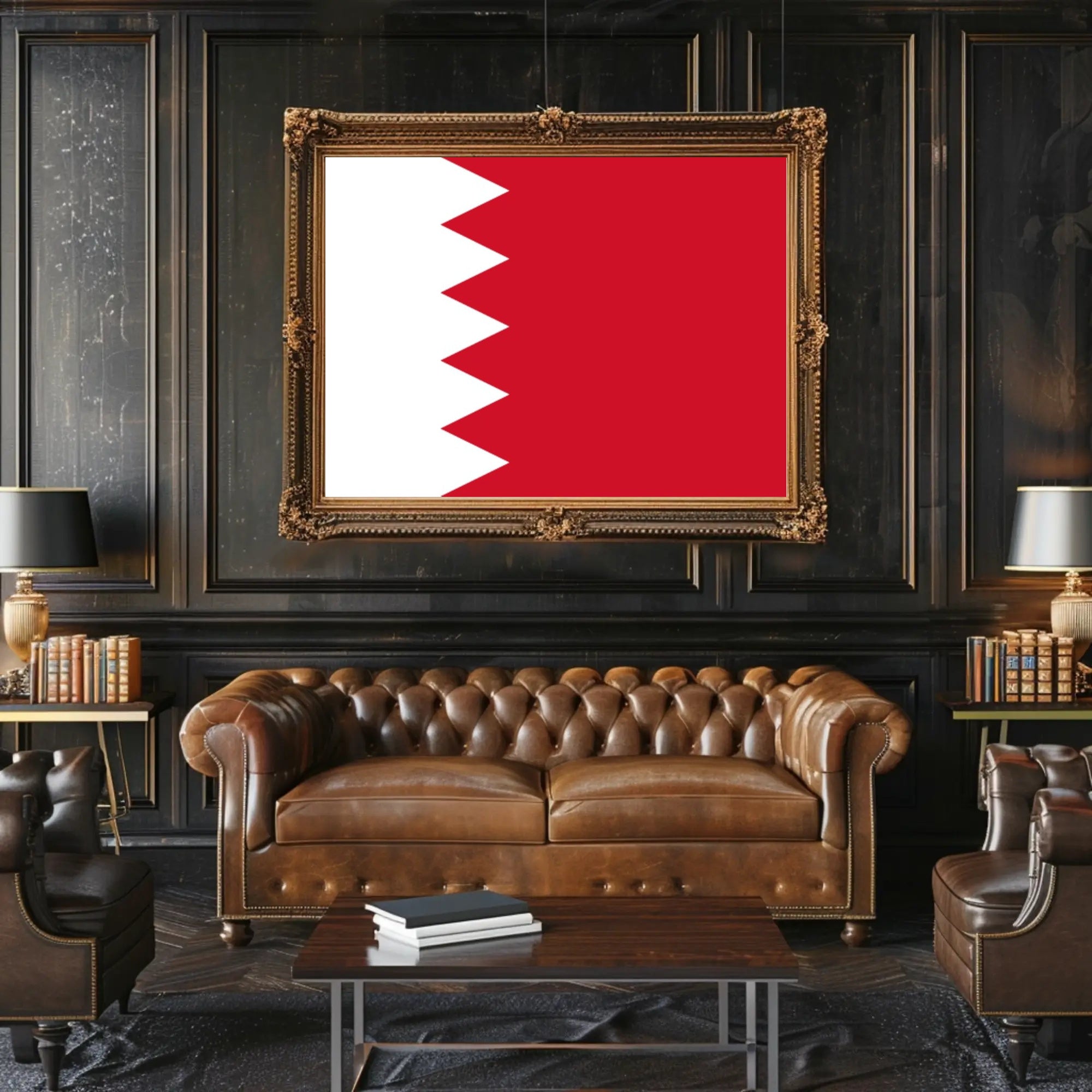 Bahrain National Flag Modern Patriotic Country Flag Poster PosterGoat