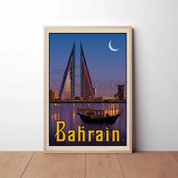Bahrain's Blend of Tradition and Modernization Travel Poster PosterGoat