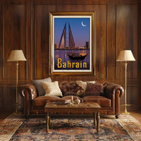 Bahrain's Blend of Tradition and Modernization Travel Poster PosterGoat