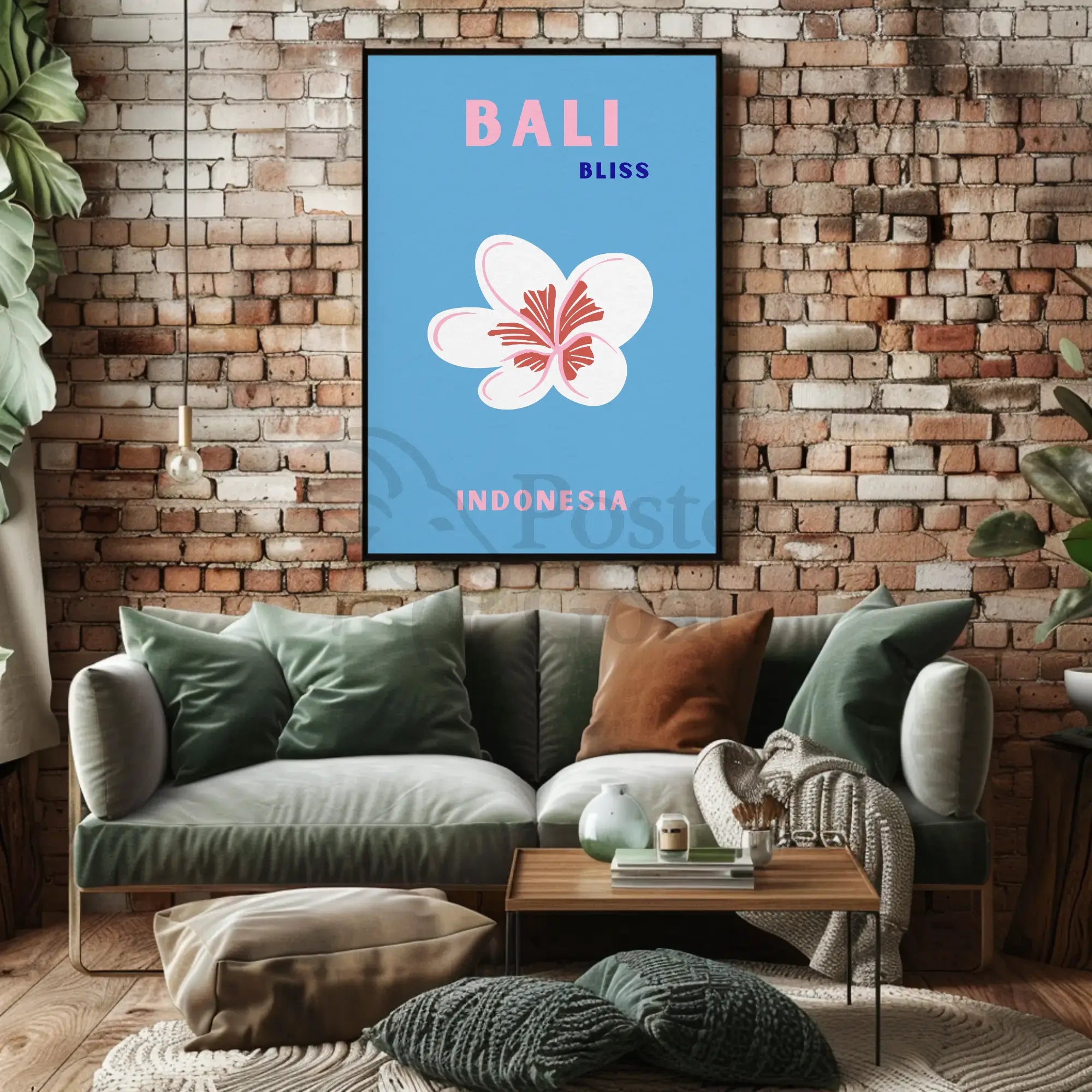 Bali Bliss Modern Travel Paradise Poster PosterGoat