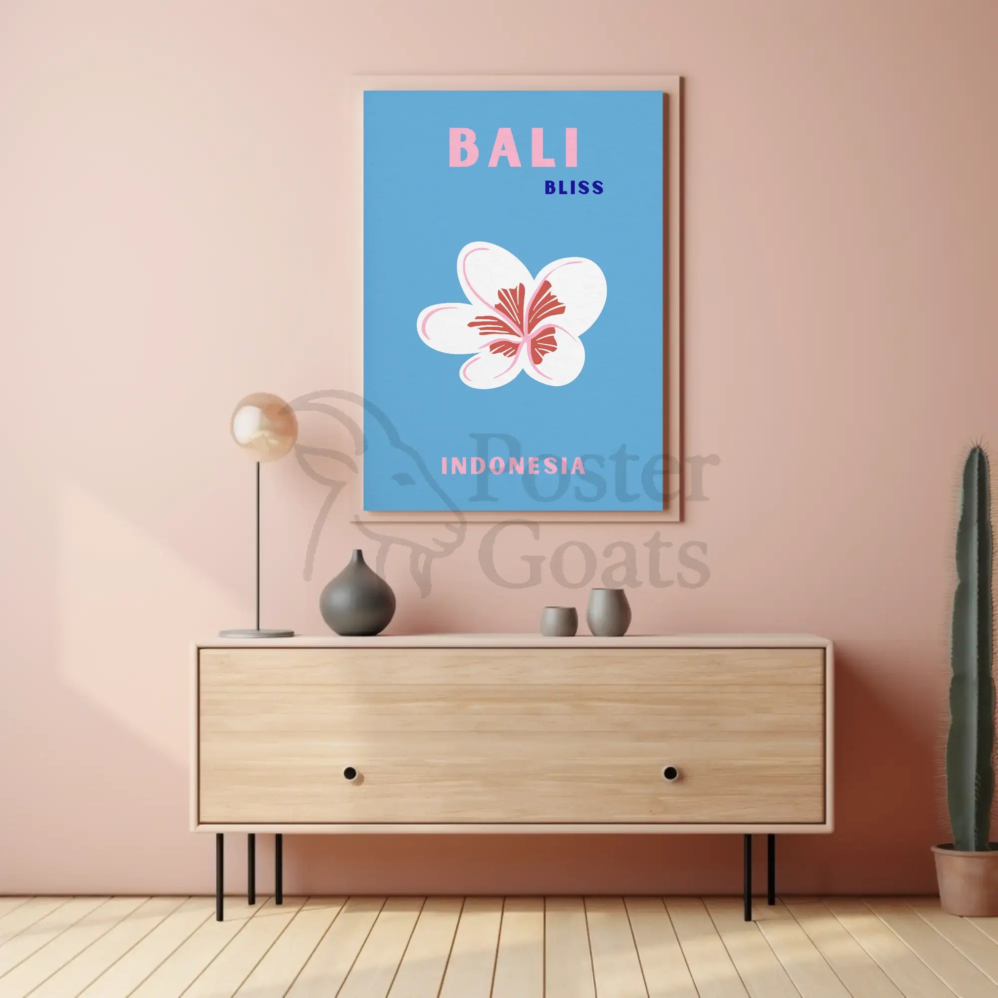 Bali Bliss Modern Travel Paradise Poster PosterGoat