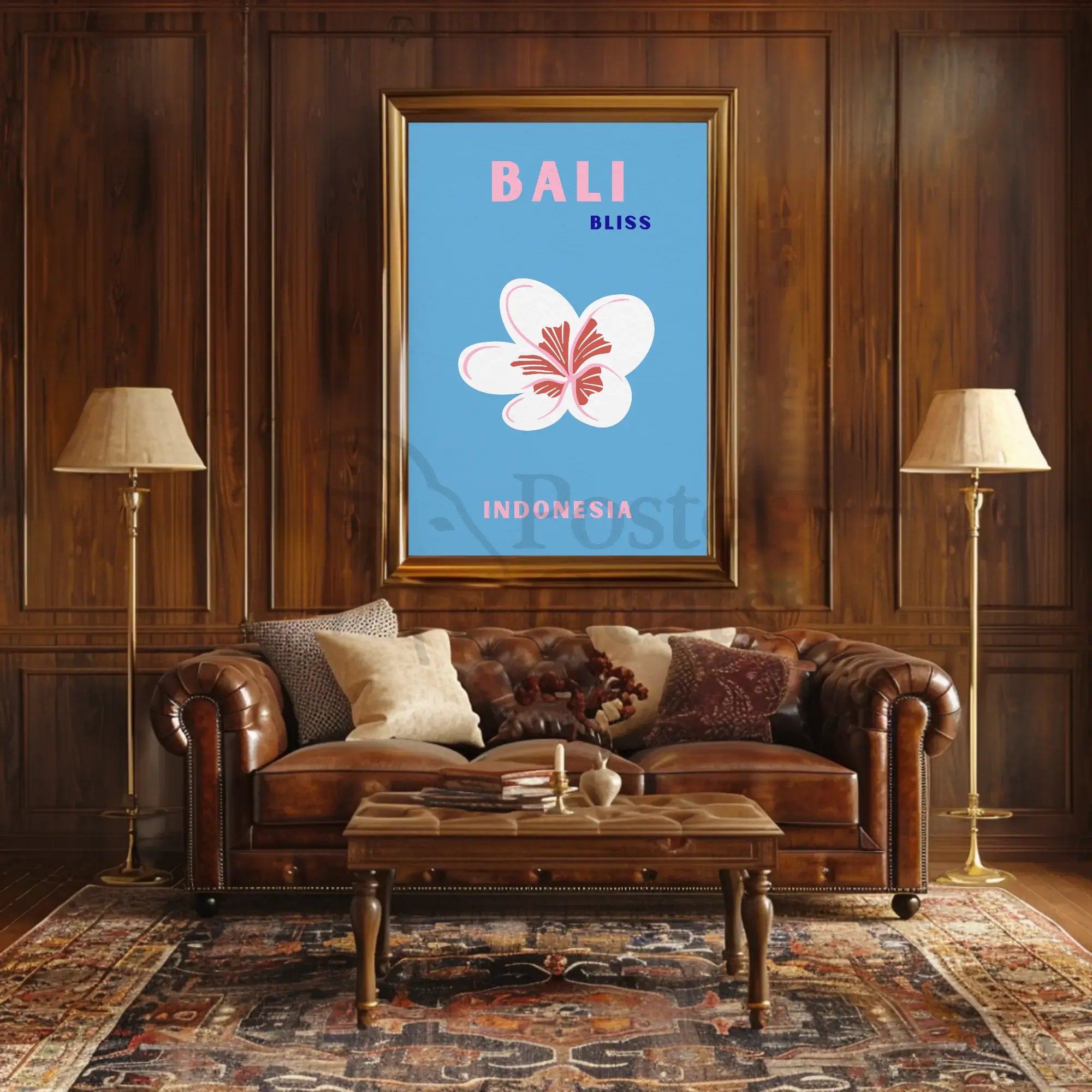 Bali Bliss Modern Travel Paradise Poster PosterGoat