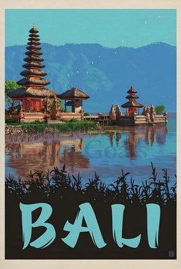 Bali Tranquility Vintage Travel Poster PosterGoat