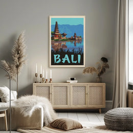Bali Tranquility Vintage Travel Poster PosterGoat