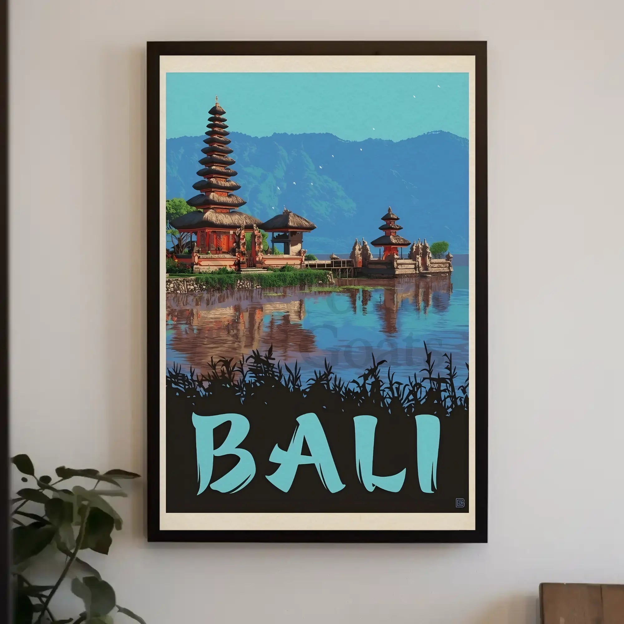 Bali Tranquility Vintage Travel Poster PosterGoat