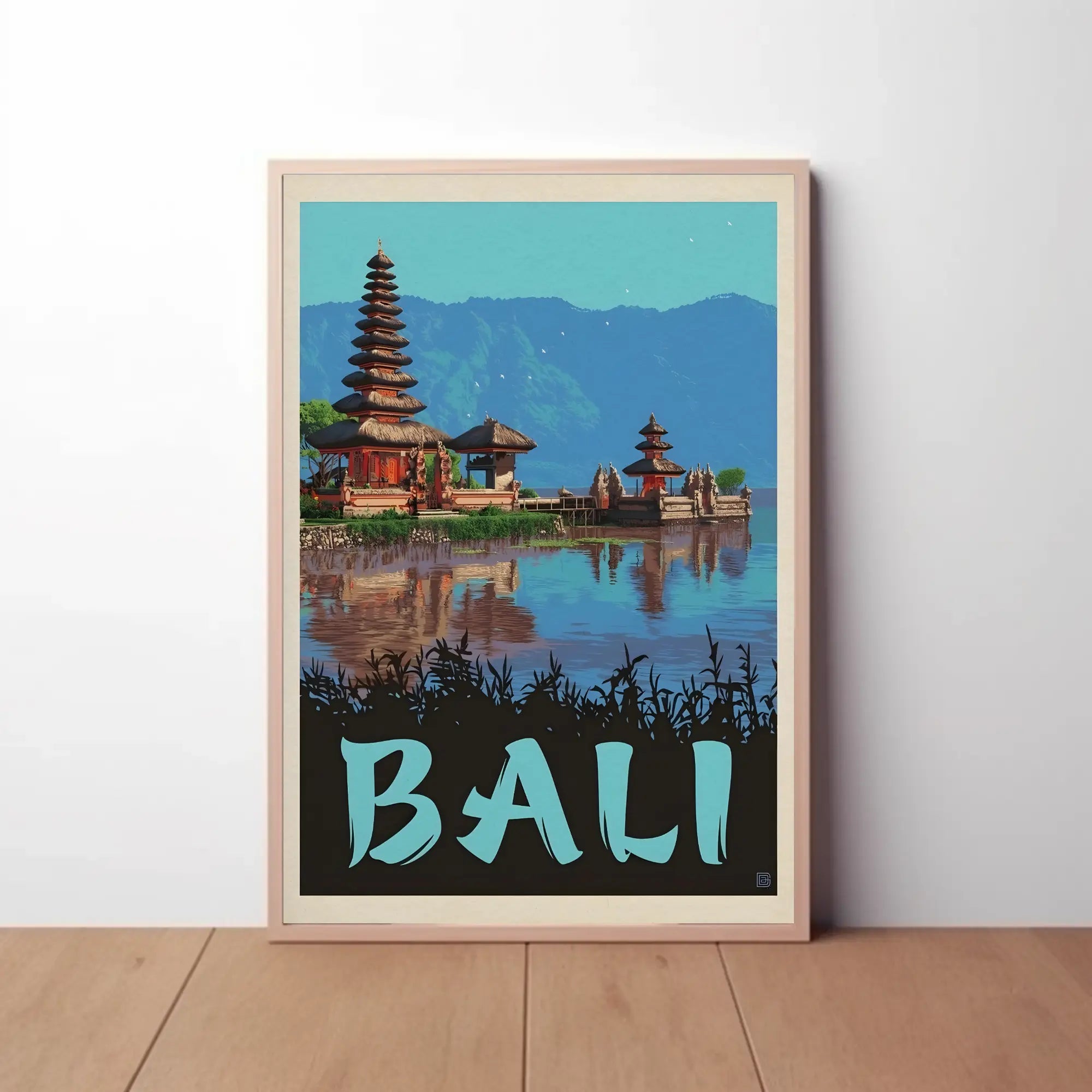 Bali Tranquility Vintage Travel Poster PosterGoat