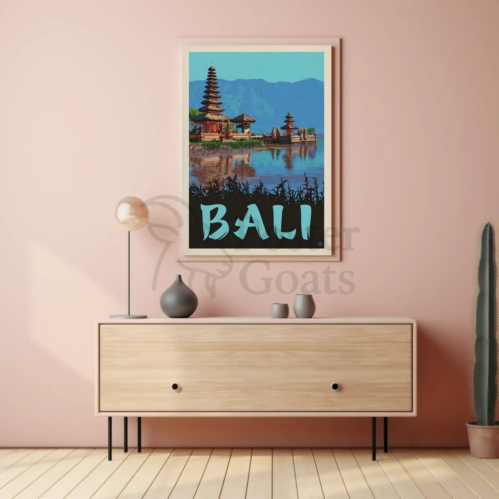 Bali Tranquility Vintage Travel Poster PosterGoat