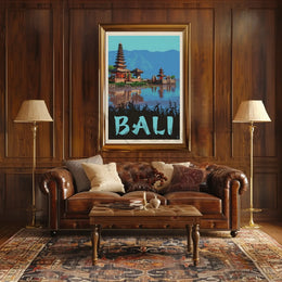 Bali Tranquility Vintage Travel Poster PosterGoat