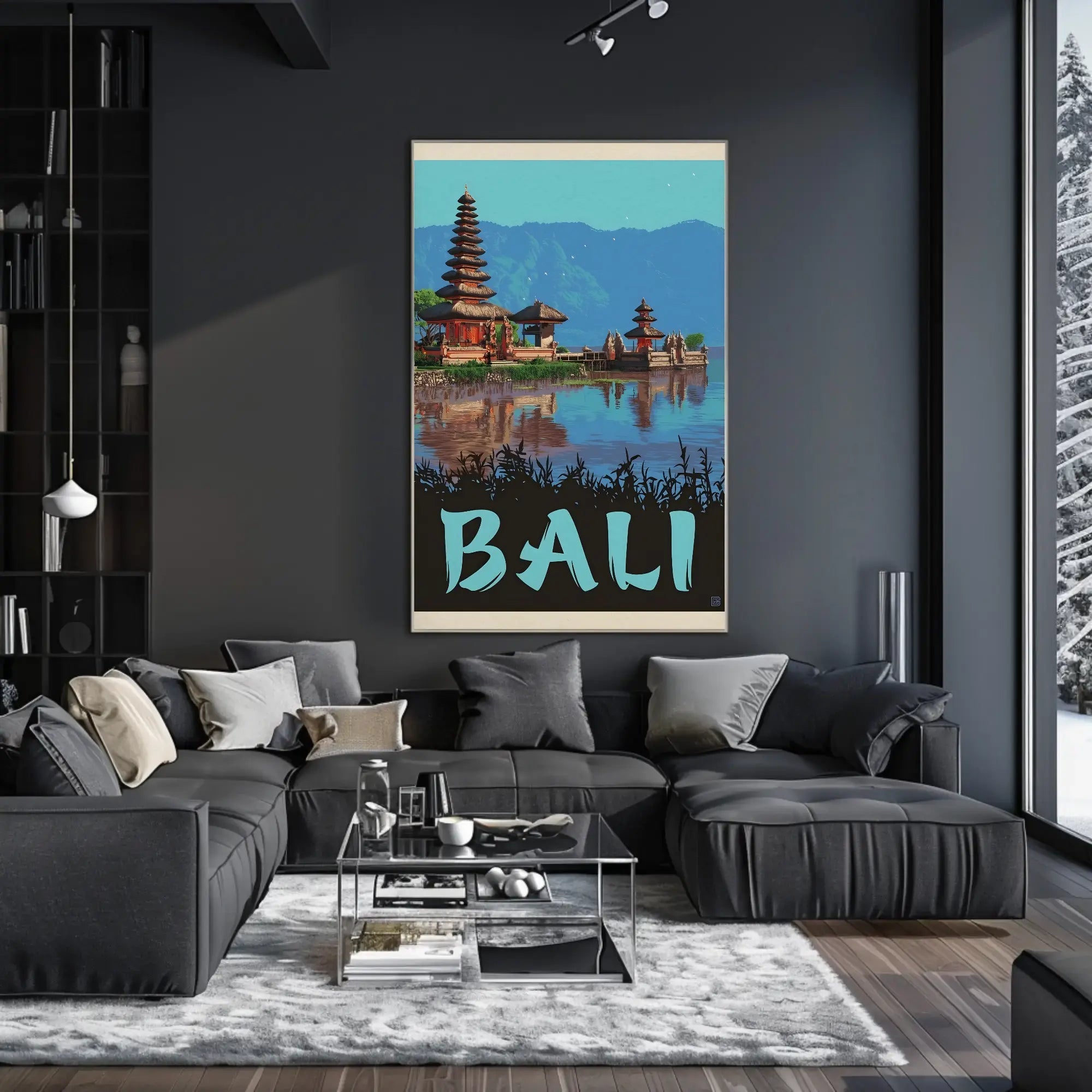Bali Tranquility Vintage Travel Poster PosterGoat
