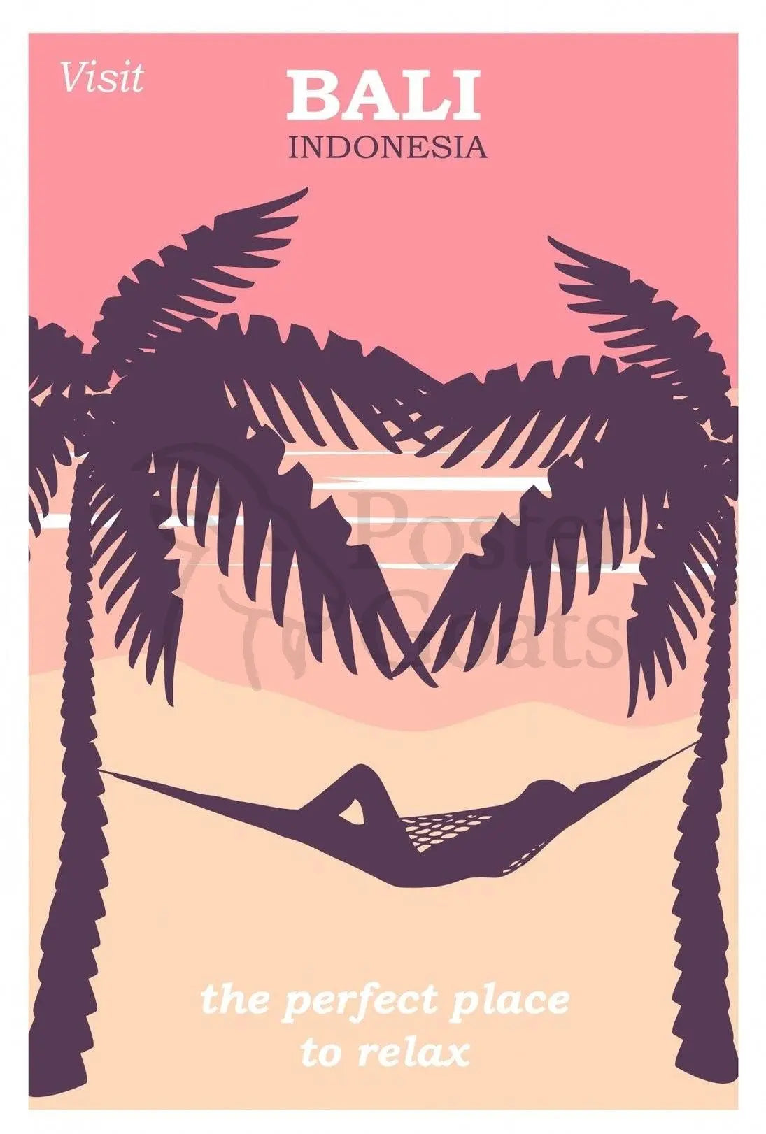 Bali Tropical Paradise Vintage Travel Poster PosterGoat