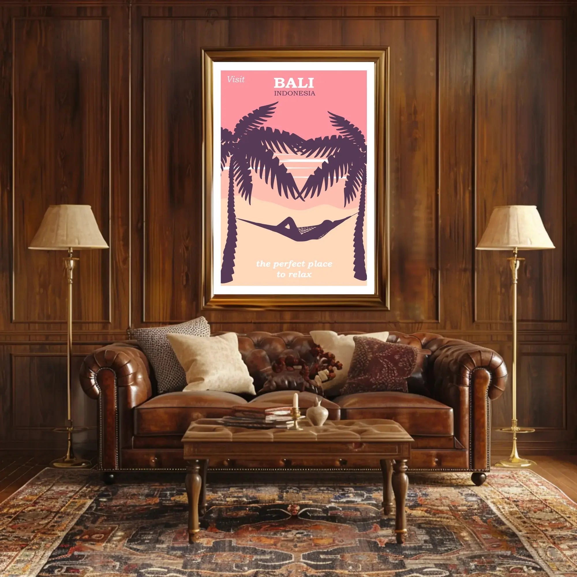 Bali Tropical Paradise Vintage Travel Poster PosterGoat