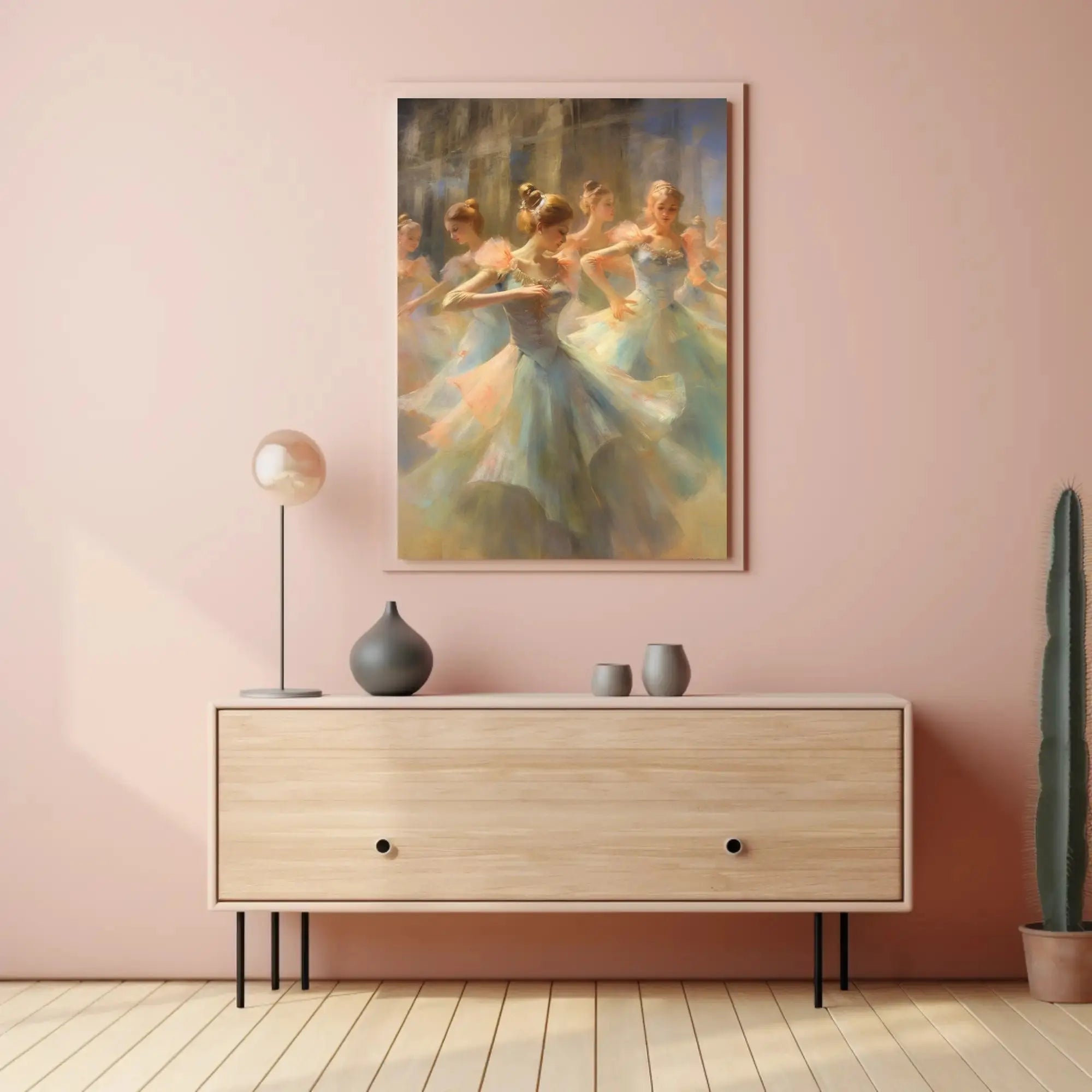 Ballet Dancers in Motion Impressionistic Artistic Poster PosterGoat