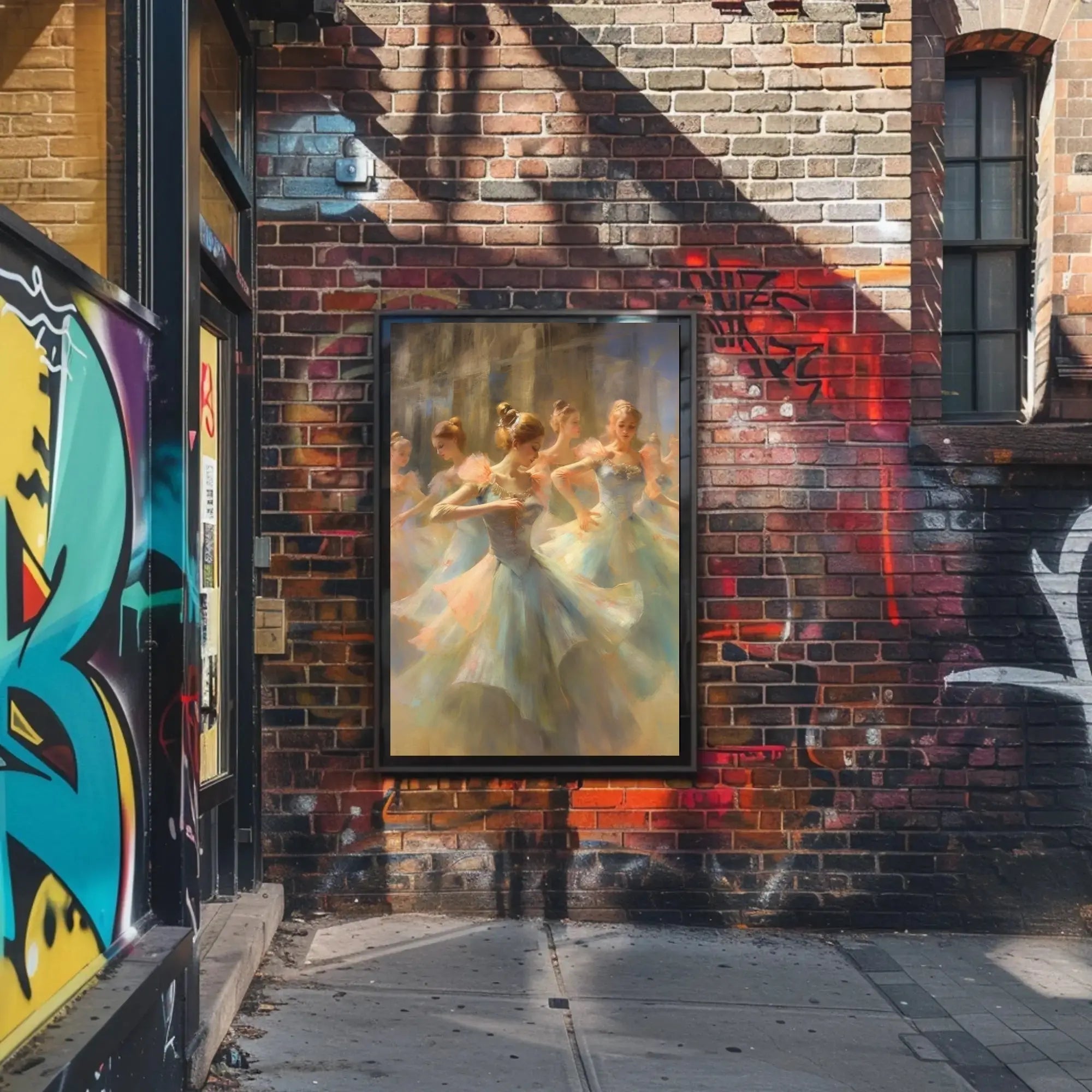 Ballet Dancers in Motion Impressionistic Artistic Poster PosterGoat