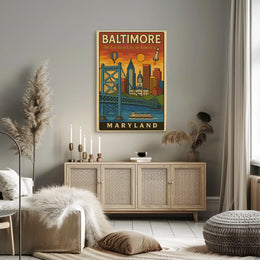Baltimore Charm: Retro Travel Poster PosterGoat