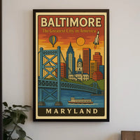 Baltimore Charm: Retro Travel Poster PosterGoat