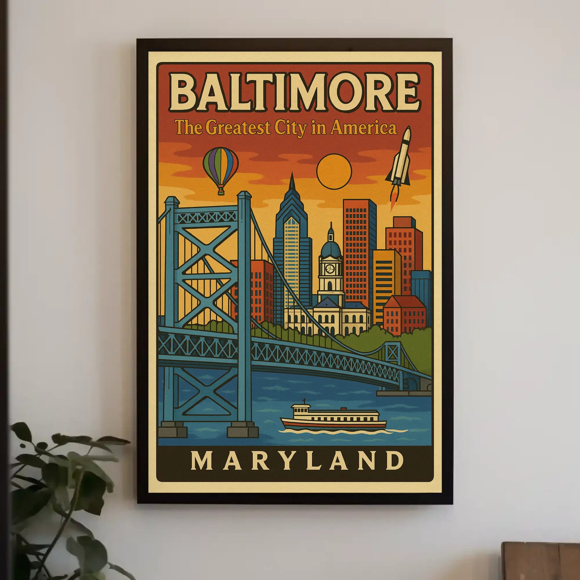 Baltimore Charm: Retro Travel Poster PosterGoat
