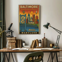 Baltimore Charm: Retro Travel Poster PosterGoat