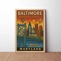 Baltimore Charm: Retro Travel Poster PosterGoat